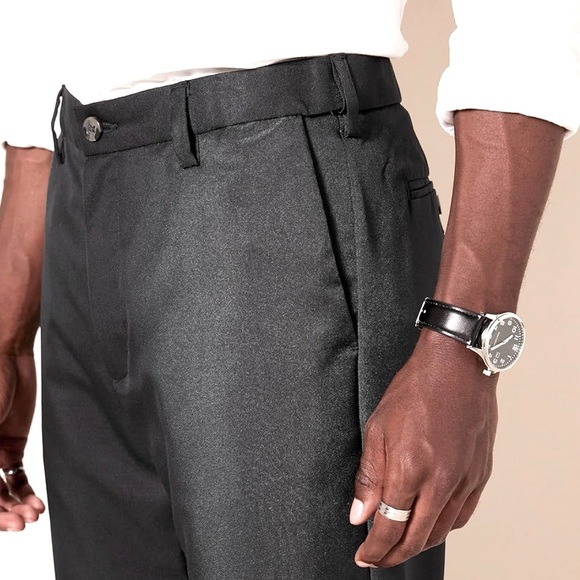 Ex 32Wx33L Amazon Essentials Mens Expandable Waist Classic-fit Flat-Front pant - Picture 3 of 6